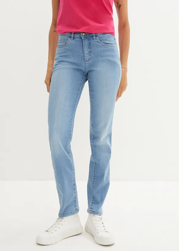 Jeans elasticizzati straight, vita media, bonprix