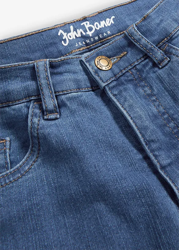 Jeans elasticizzati straight, vita media, bonprix