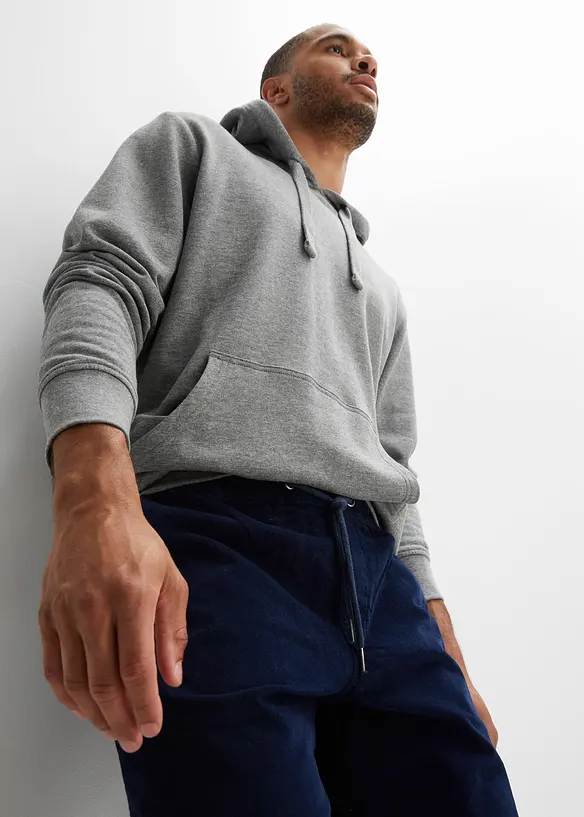 Pantaloni con elastico in vita in velluto a coste straight, regular fit, bonprix