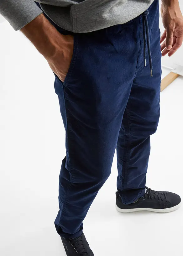 Pantaloni con elastico in vita in velluto a coste straight, regular fit, bonprix