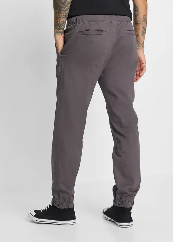 Pantaloni chino elasticizzati con elastico in vita relaxed fit, straight, bonprix