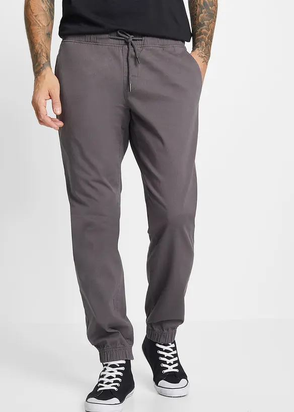 Pantaloni chino elasticizzati con elastico in vita relaxed fit, straight, bonprix