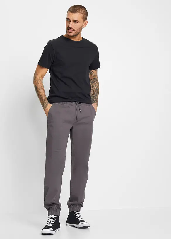 Pantaloni chino elasticizzati con elastico in vita relaxed fit, straight, bonprix
