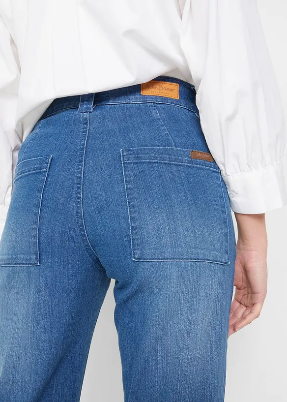 Jeans elasticizzati straight, vita alta, bonprix