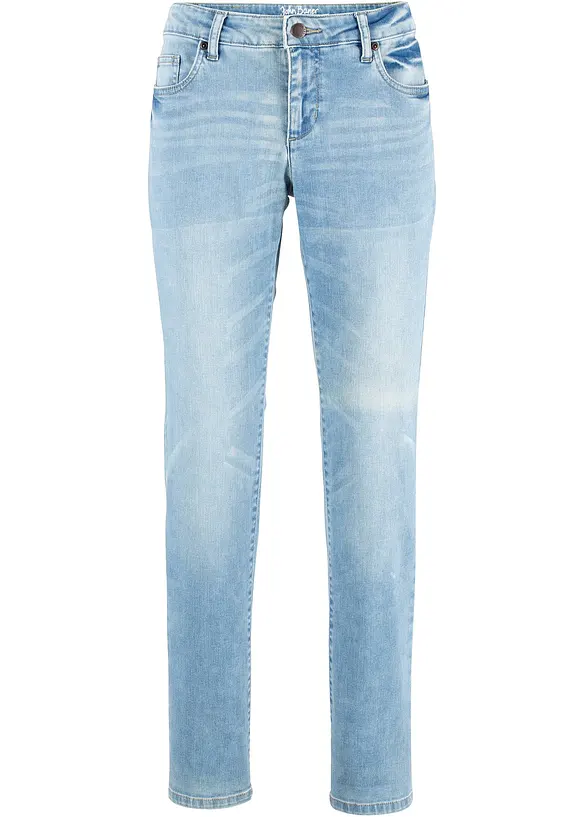 Jeans elasticizzati straight,  vita media, bonprix