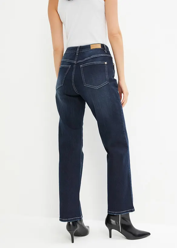 Jeans elasticizzati straight, vita alta, bonprix