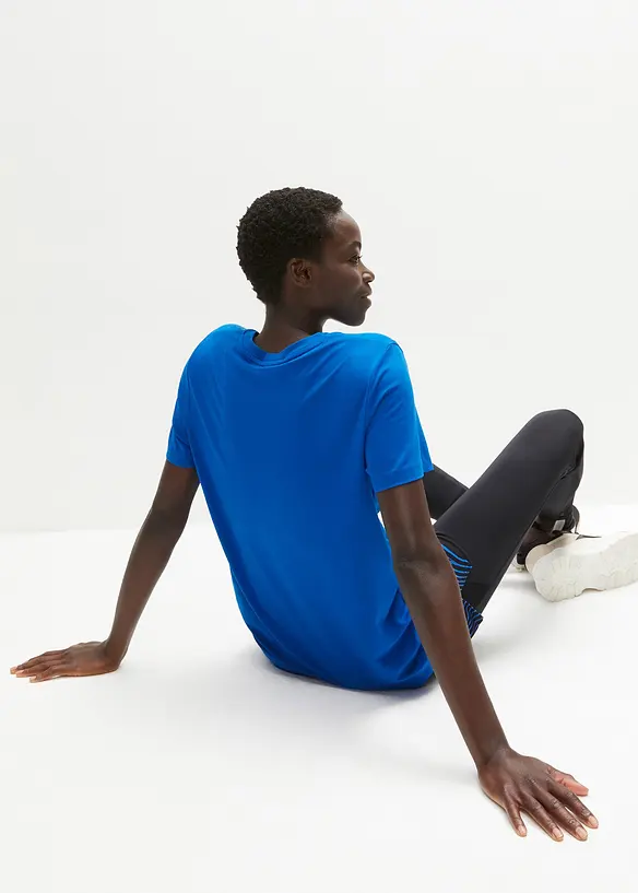 T-shirt lunga per sport effetto 2 in 1, bonprix