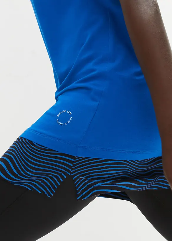 T-shirt lunga per sport effetto 2 in 1, bonprix