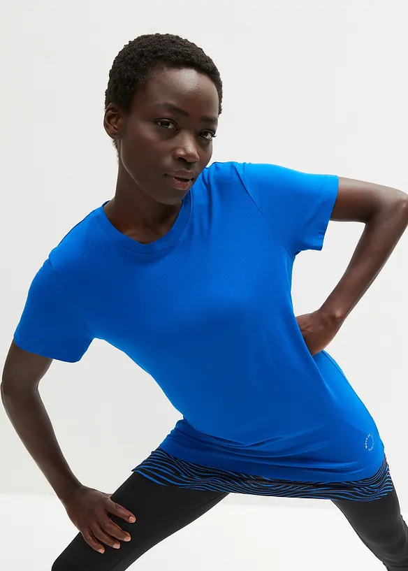 T-shirt lunga per sport effetto 2 in 1, bonprix