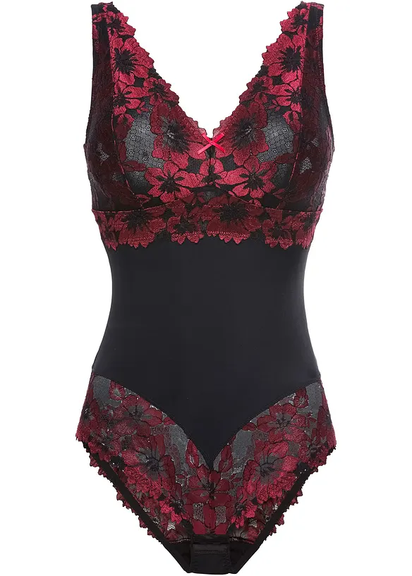 Body senza ferretto con pizzo floreale, bonprix