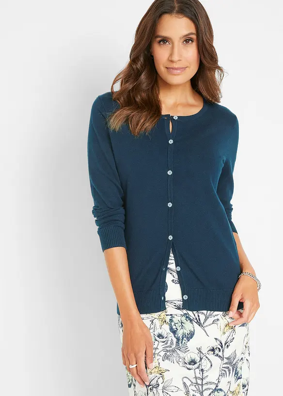 Cardigan in filato fine, bonprix