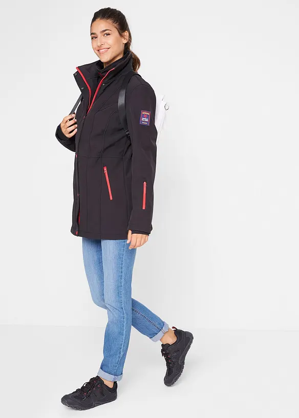 Softshell lungo elasticizzato idrorepellente, bonprix