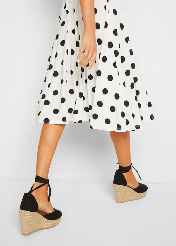 Abito in maglina a pois, bonprix