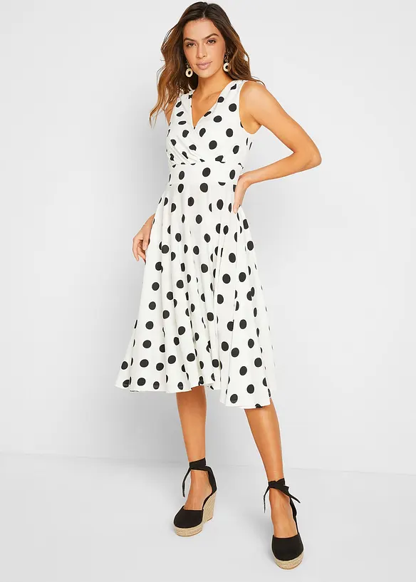 Abito in maglina a pois, bonprix