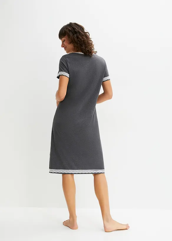 Camicia da notte con bottoni e spacco, bonprix