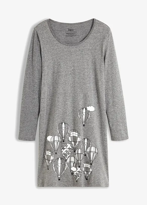 Camicia da notte corta a maniche lunghe, bonprix