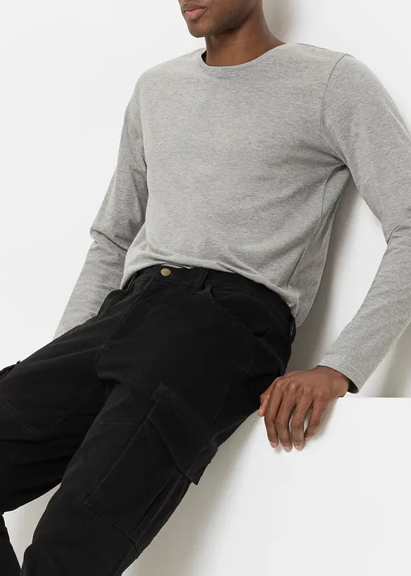 Pantaloni cargo elasticizzati slim fit, straight, bonprix