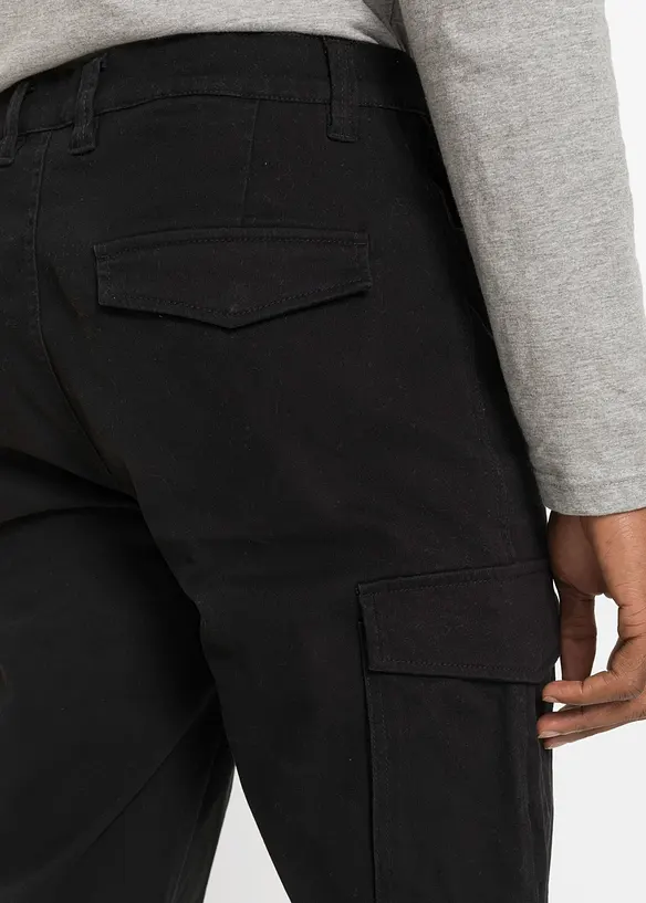 Pantaloni cargo elasticizzati slim fit, straight, bonprix