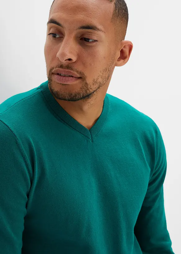 Maglione in misto cotone morbido a filato fine, bonprix