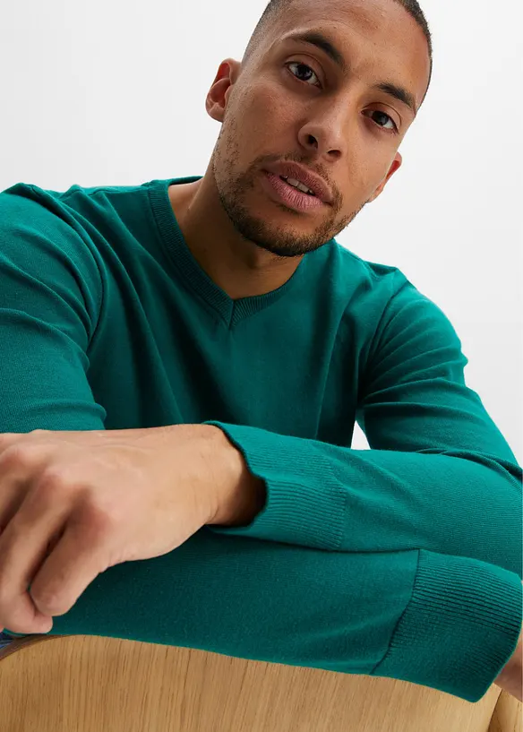 Maglione in misto cotone morbido a filato fine, bonprix