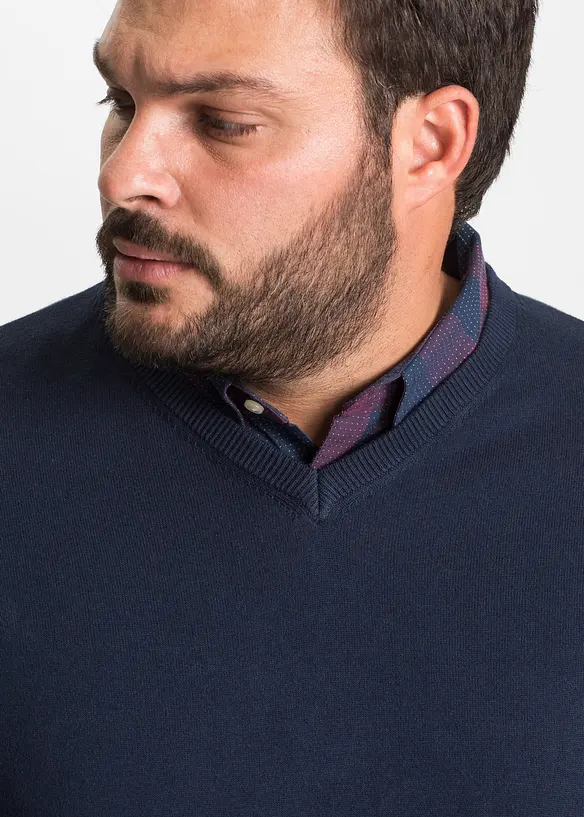 Maglione in  filato fine di misto cotone morbido, bonprix