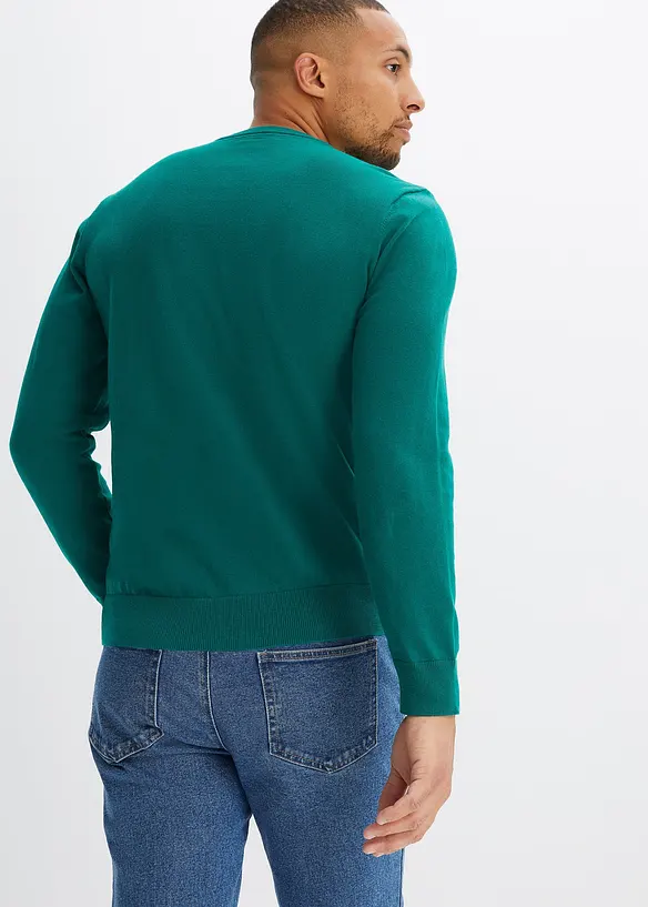 Maglione in misto cotone morbido a filato fine, bonprix