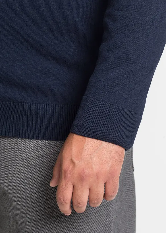 Maglione in  filato fine di misto cotone morbido, bonprix