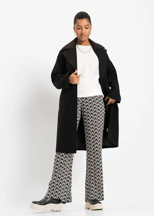 Maglione oversize a costine in misto viscosa, bonprix