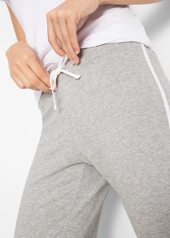 Pantaloni in felpa di puro cotone pesante (pacco da 2), bonprix