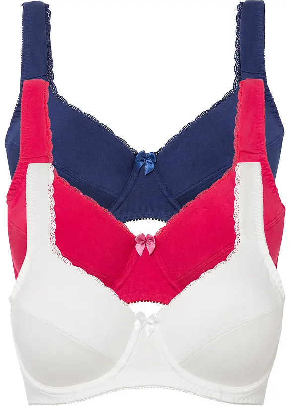 Reggiseno con ferretto e cotone biologico morbido (pacco da 3), bonprix