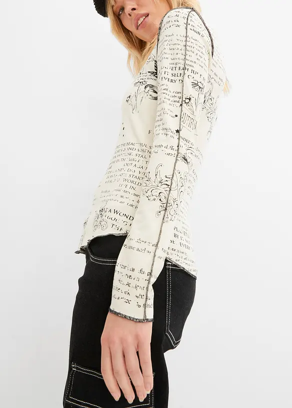 Maglia a maniche lunghe in viscosa morbida, bonprix