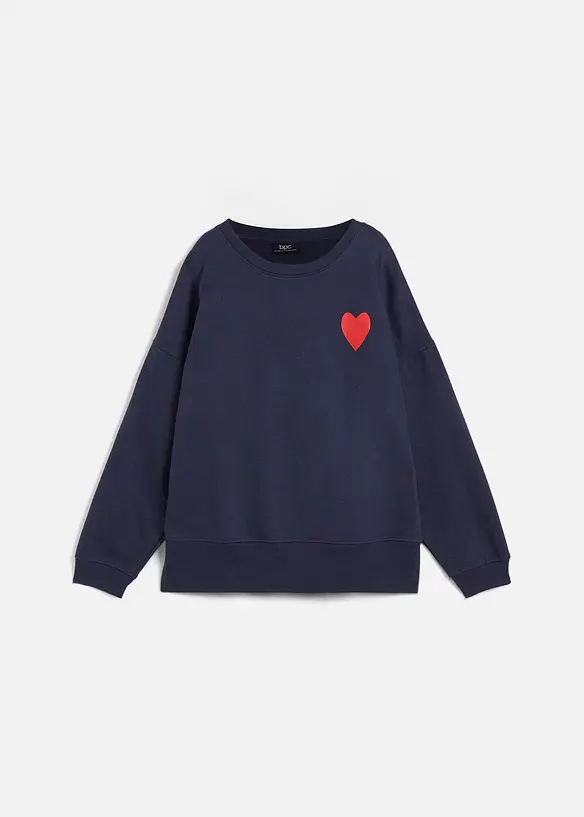 Felpa oversize in cotone biologico, bonprix