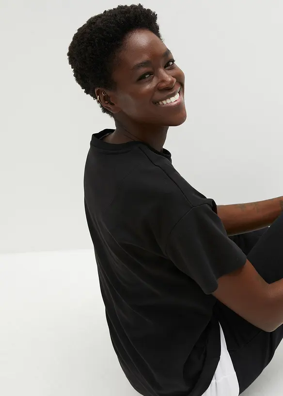 Maglia oversize in puro cotone biologico pesante, bonprix