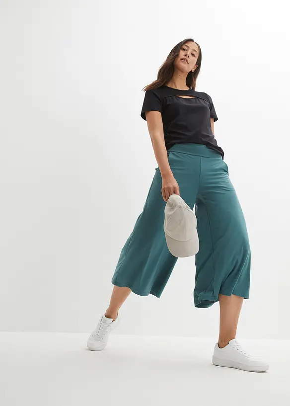 Pantaloni culotte loungewear con gambe larghe, bonprix