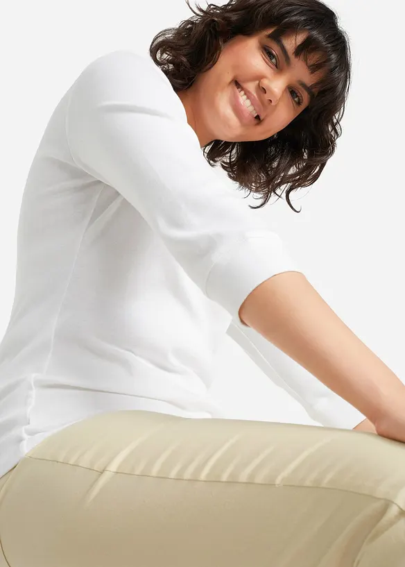 Maglia a maniche lunghe in puro cotone biologico, bonprix