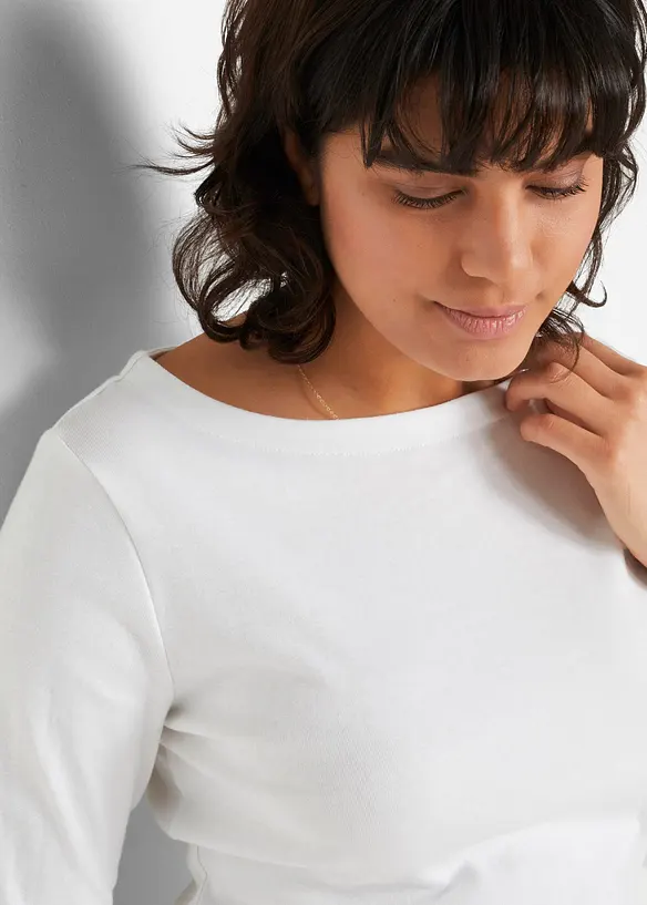 Maglia a maniche lunghe in puro cotone biologico, bonprix