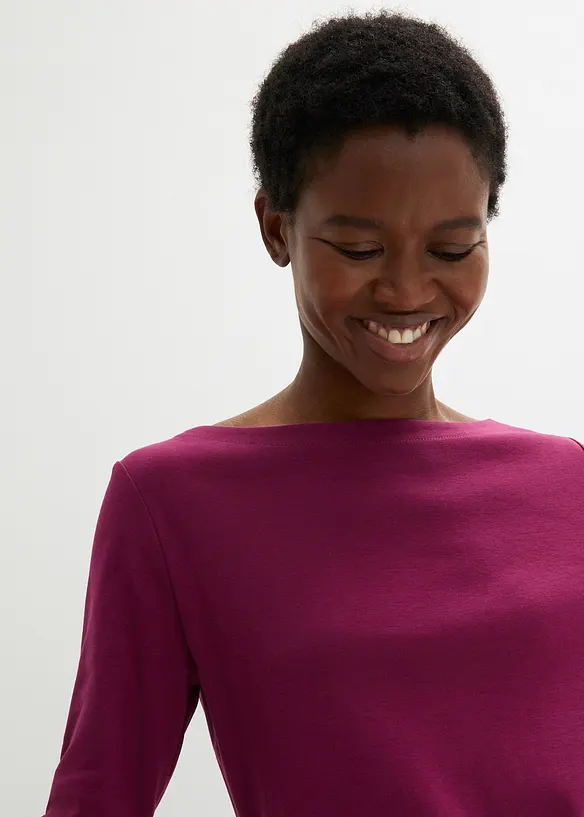 Maglia a maniche lunghe in puro cotone biologico, bonprix