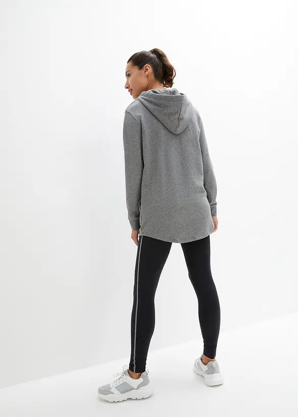 Tuta sportiva con felpa lunga e leggings (set 2 pezzi), bonprix