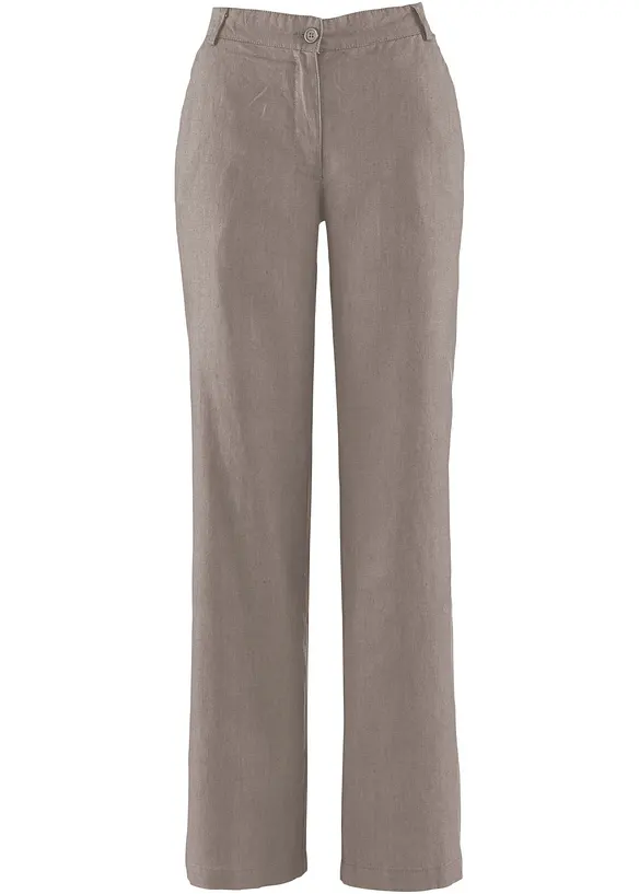 Pantaloni in tessuto misto lino e cotone, bonprix