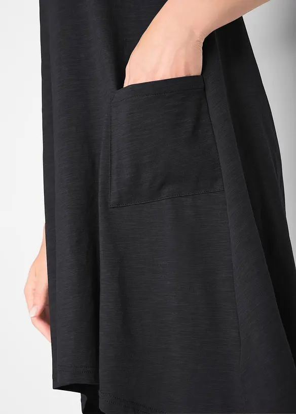 Abito corto in cotone con filato fiammato, bonprix