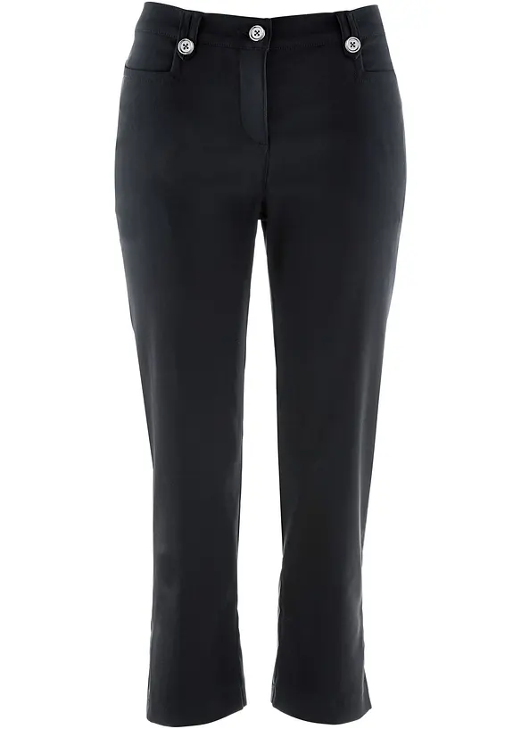 Pantaloni cropped in bengalina con fascia comoda in vita, bonprix