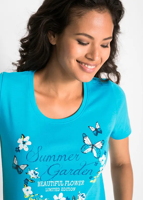 T-shirt in cotone a maniche corte, bonprix