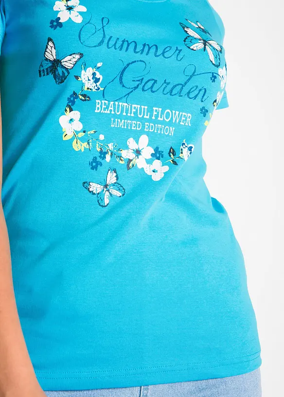 T-shirt in cotone a maniche corte, bonprix