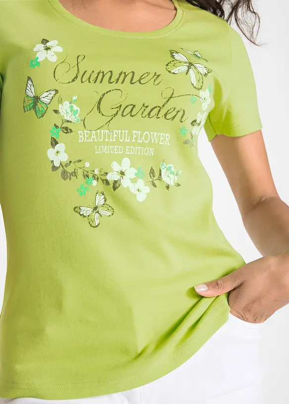 T-shirt in cotone a maniche corte, bonprix