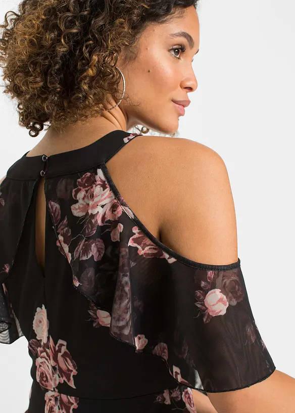 Abito lungo in mesh, bonprix