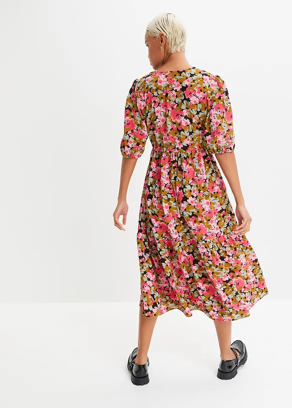 Abito midi in misto viscosa, bonprix