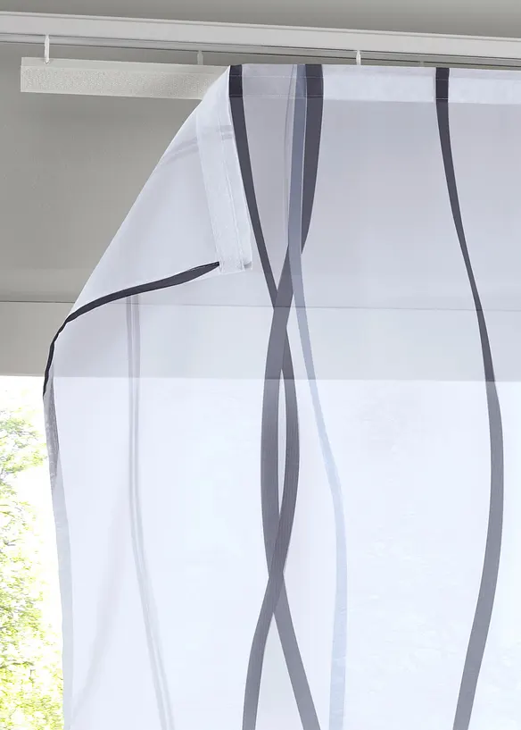 Tenda a pannello in tinta unita e in fantasia (pacco da 2), bonprix