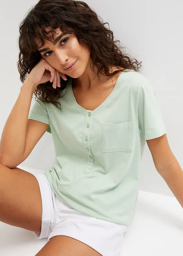 T-shirt in misto cotone e viscosa, bonprix