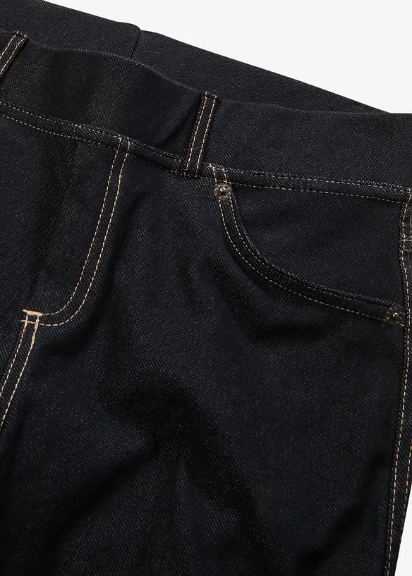 Leggings effetto jeans in misto cotone, bonprix