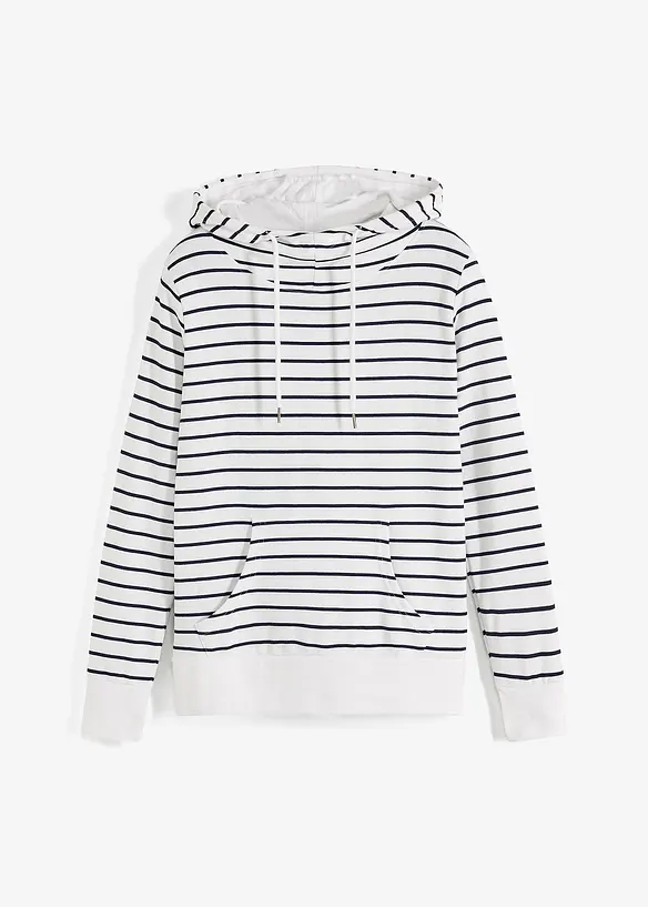 Felpa con cappuccio in misto cotone, bonprix